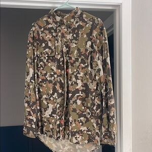 Camouflage Button-Up Shirt